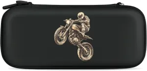 Dirt Motorcycle Mountain Biking Compatible with Switch Carrying Case Hard Travel Game Bag Pouch with 15 Games Accessories