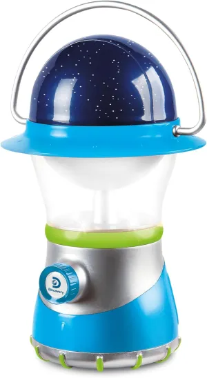 Discovery Kids LED Starlight Lantern [Amazon Exclusive] 2-in-1 Hanging Lantern & Star Constellation Projector with Guide, Easy to Use for Children, Battery Operated, Educational Camping Toy