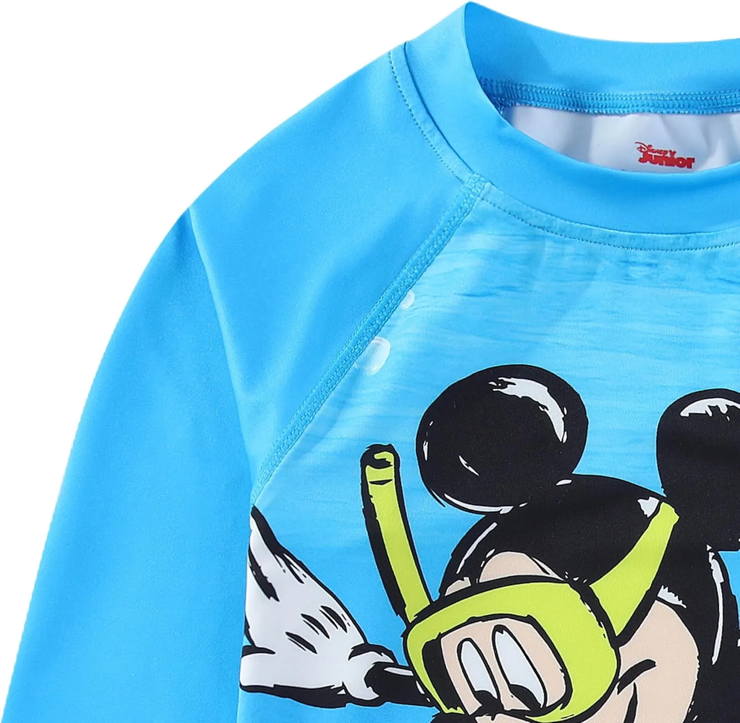 Disney Mickey Mouse Boys UPF 50  Rash Guard and Swim Trunks Swimsuit for Infant, Toddler, and Big Kids