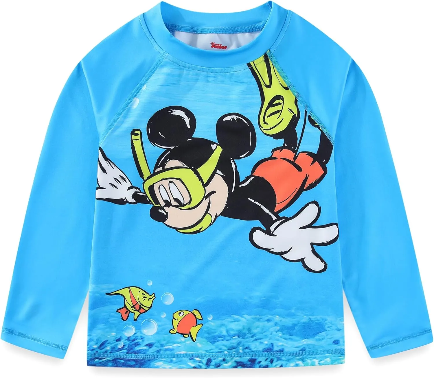 Disney Mickey Mouse Boys UPF 50  Rash Guard and Swim Trunks Swimsuit for Infant, Toddler, and Big Kids