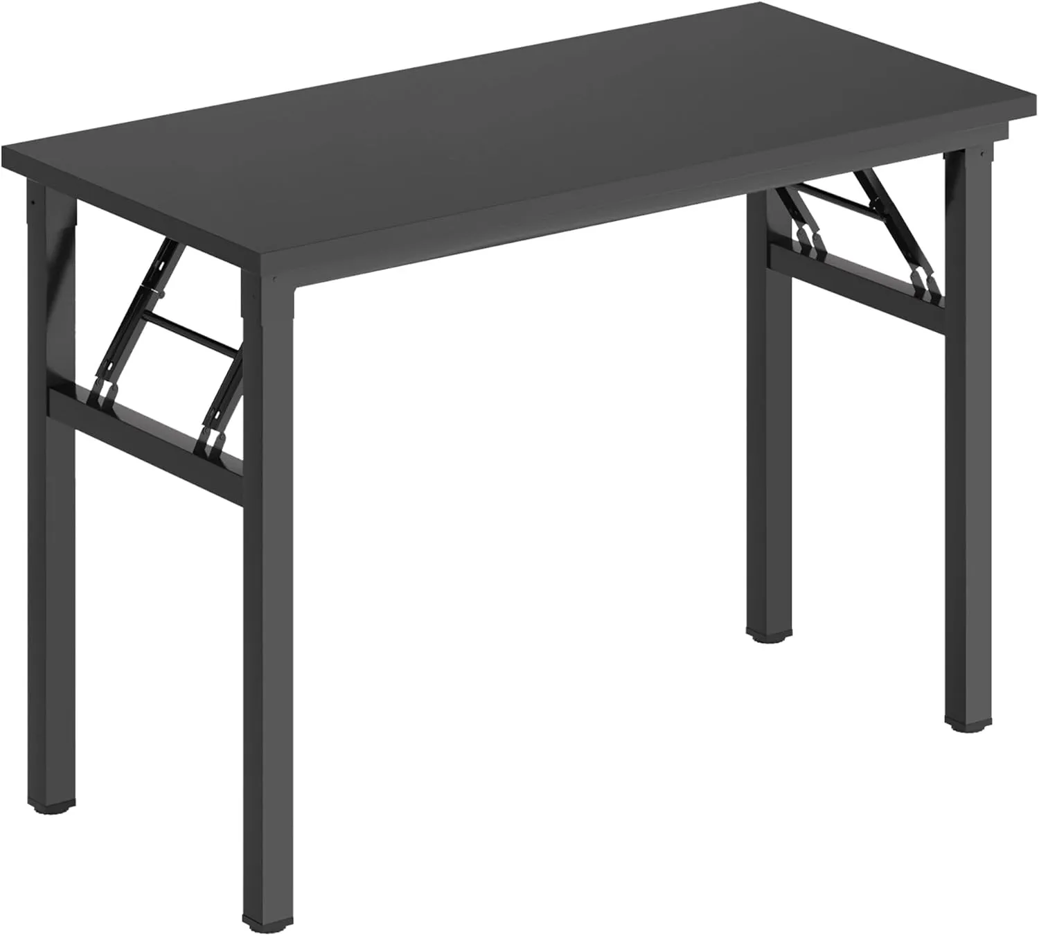DlandHome 31.5 inches Small Computer Desk for Home Office Folding Table Writing Table for Small Spaces Study Table Laptop Desk No Assembly Required Black DND-AC5CB-8040
