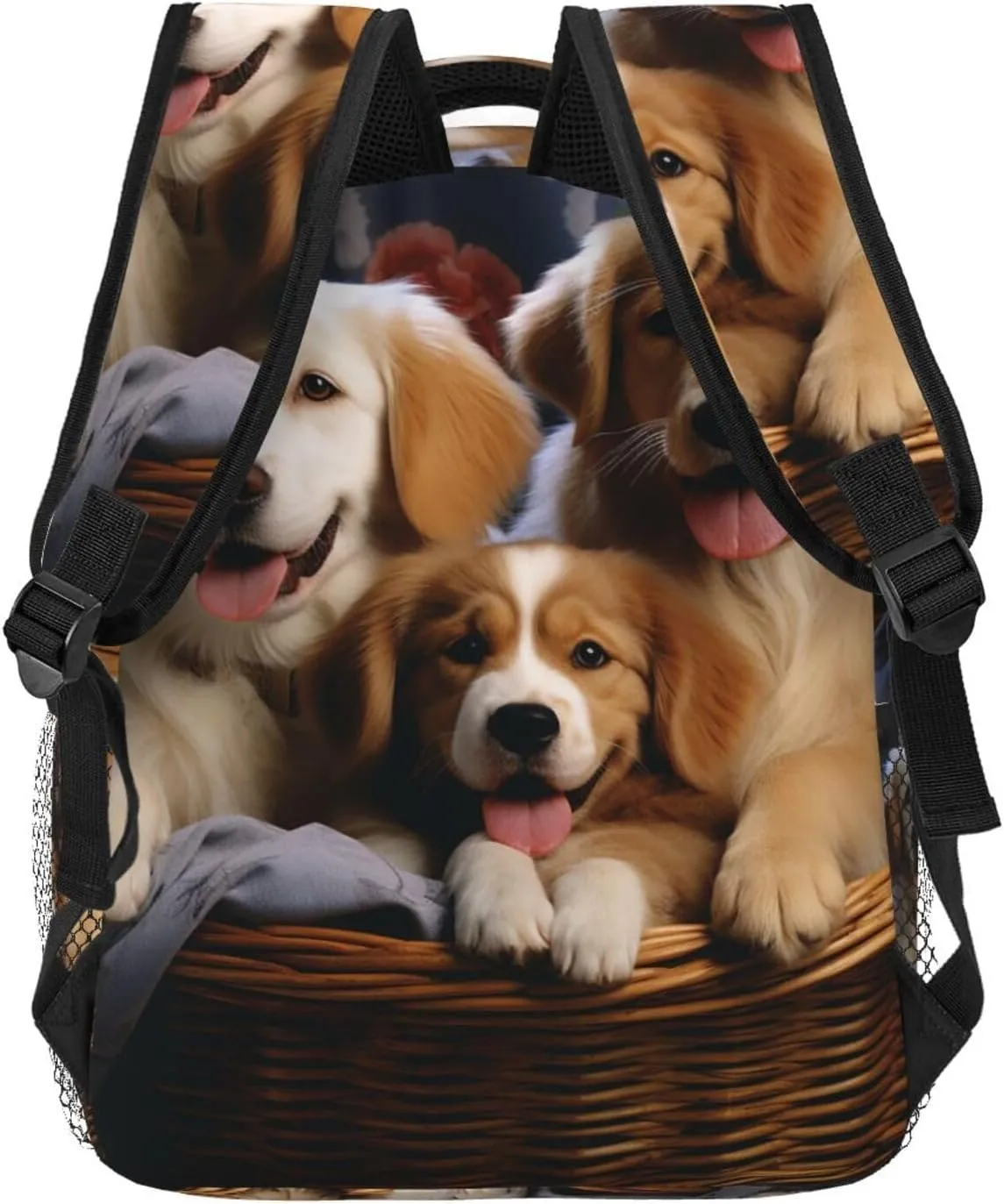 Dog Baskets and Dogs Travel Backpack for Men & Women 15.6 inch Laptop Backpack Waterproof Work Back Pack