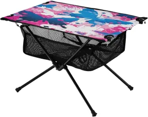 Doodle Colourful Inked Butterfly Pattern Portable Camping Table,Outdoor Folding Table,Beach Table,Suitable for Camping,Hiking,Picnic
