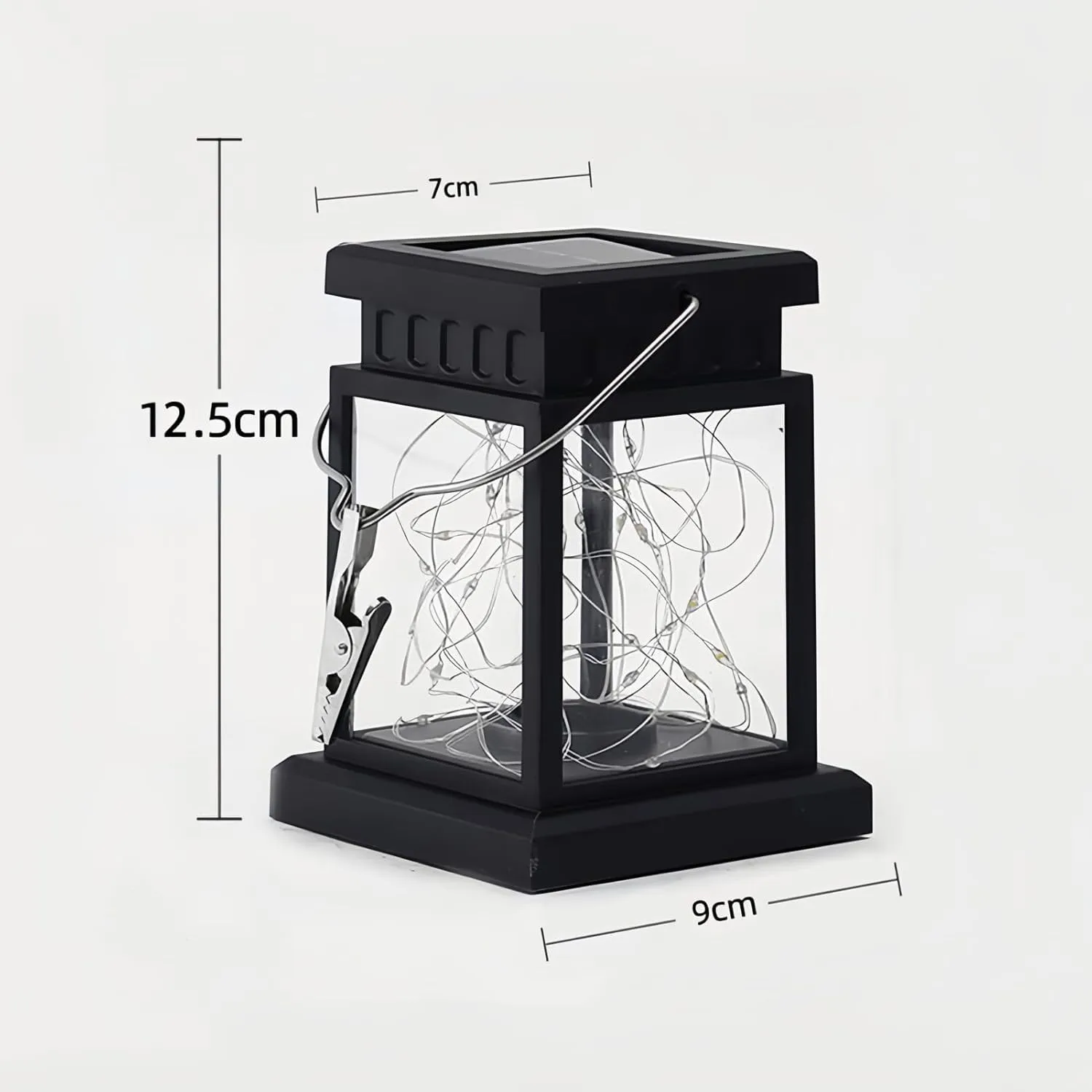 Drawelry Personalized Solar Retro Palace Lanterns with Photo Text LED Lamp Candle Lantern Portable Hanging Outdoor Waterproof Garden Decor Flashing Night Light Memorial Gift for Couples Dad Mom (A3)