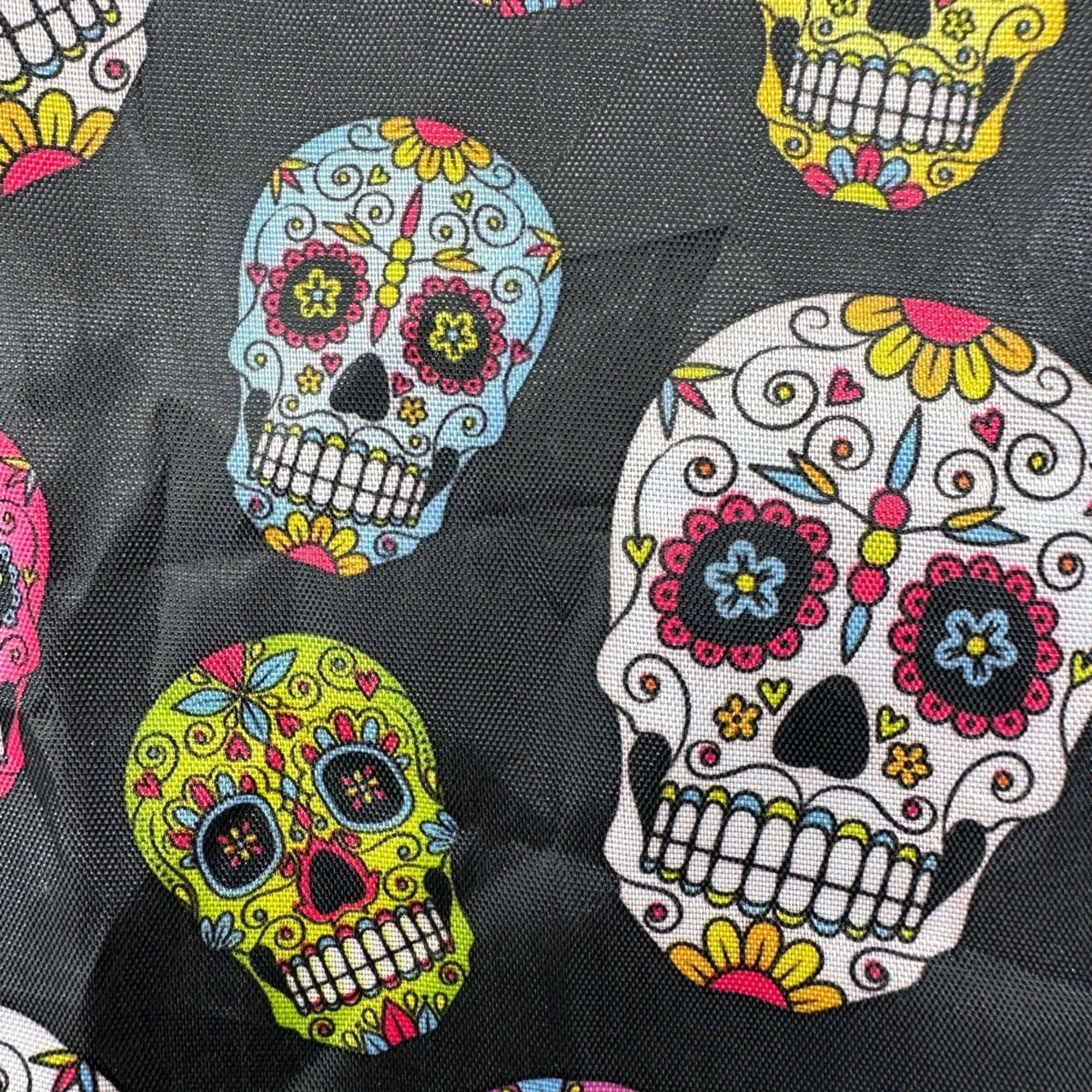 Drawstring Backpack Colorful Sugar Skull 16 x 13 Greenbrier Intl Adults or Kids