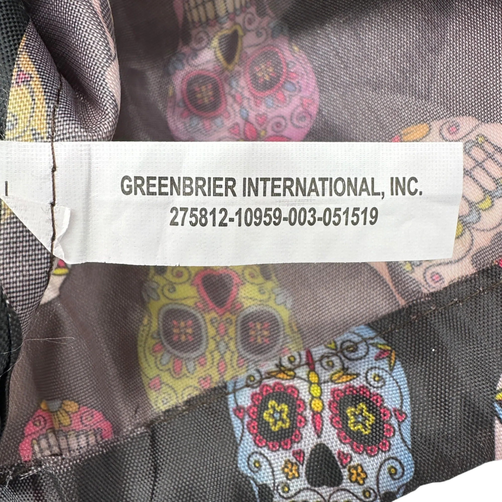 Drawstring Backpack Colorful Sugar Skull 16 x 13 Greenbrier Intl Adults or Kids