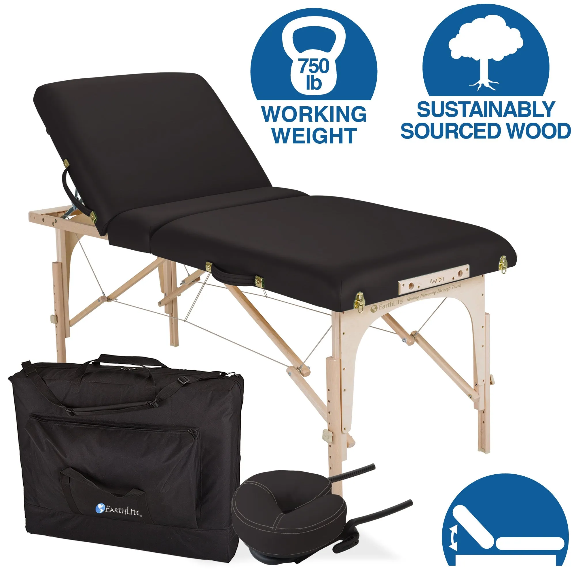 Earthlite Avalon XD™ Tilt Portable Massage Table Package - Full Reiki