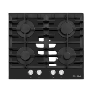 Elba 60cm Black Glass 4 Burner Gas Hob 04/T65-450G 4
