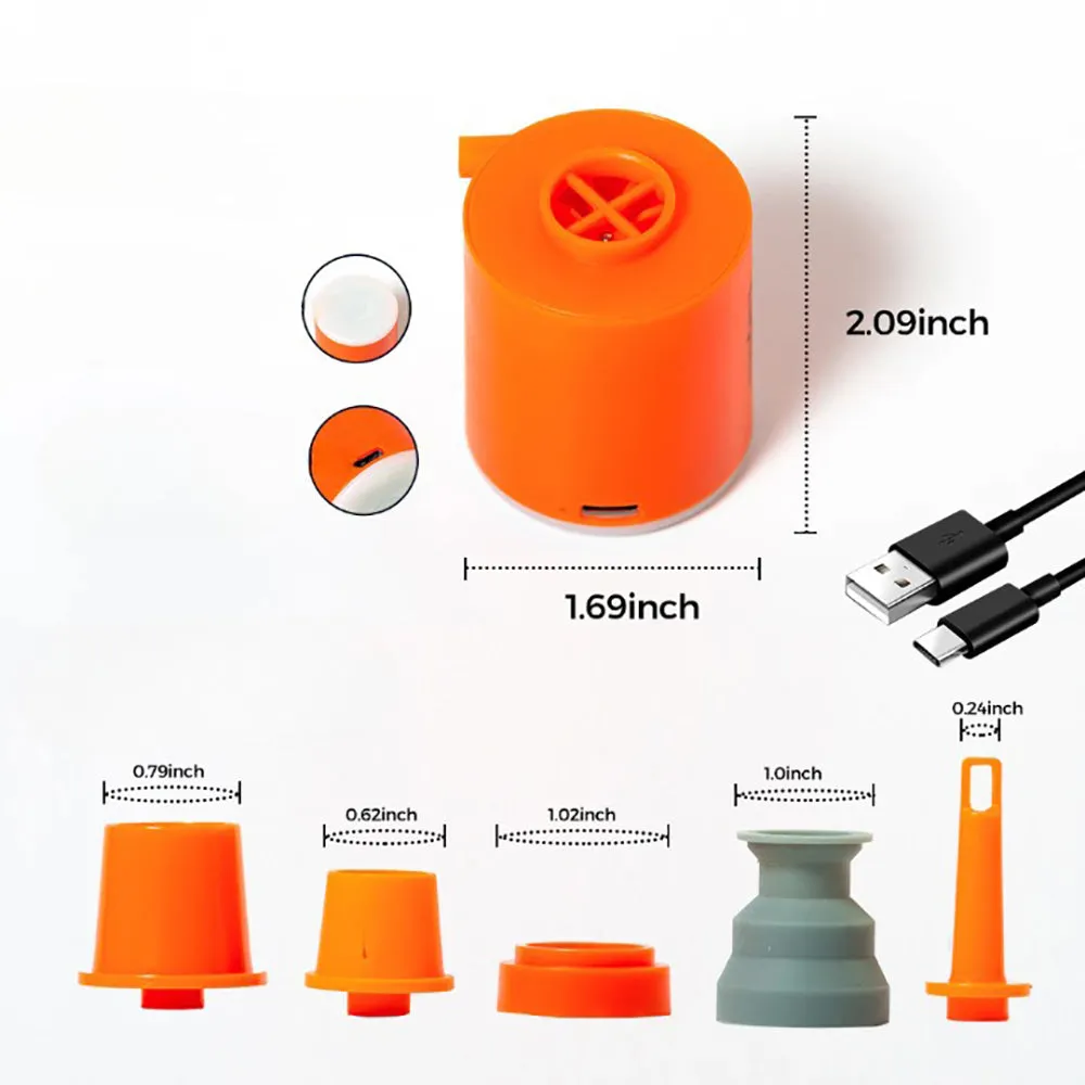 Electric Portable Air Pump 1300mph 3 In 1 Multi-function Pump -USB Rechargeable