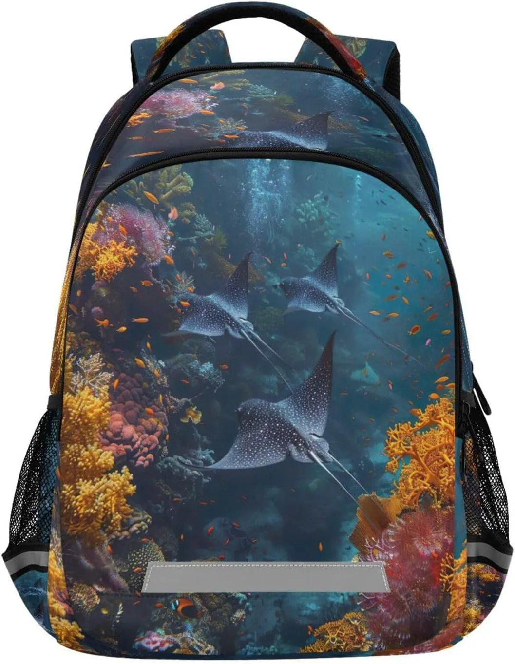 Elegant Eagle Rays Design Waterproof Backpack - Casual Outdoor Sports Daypack with Ergonomic Shoulder Straps#868
