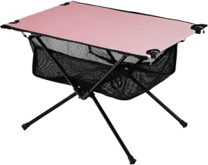 Emelivor Pink Gradient Folding Camping Table Portable Beach Table with Carry Bag Small Foldable Table for Outdoor Hiking Camping Picnic Fishing