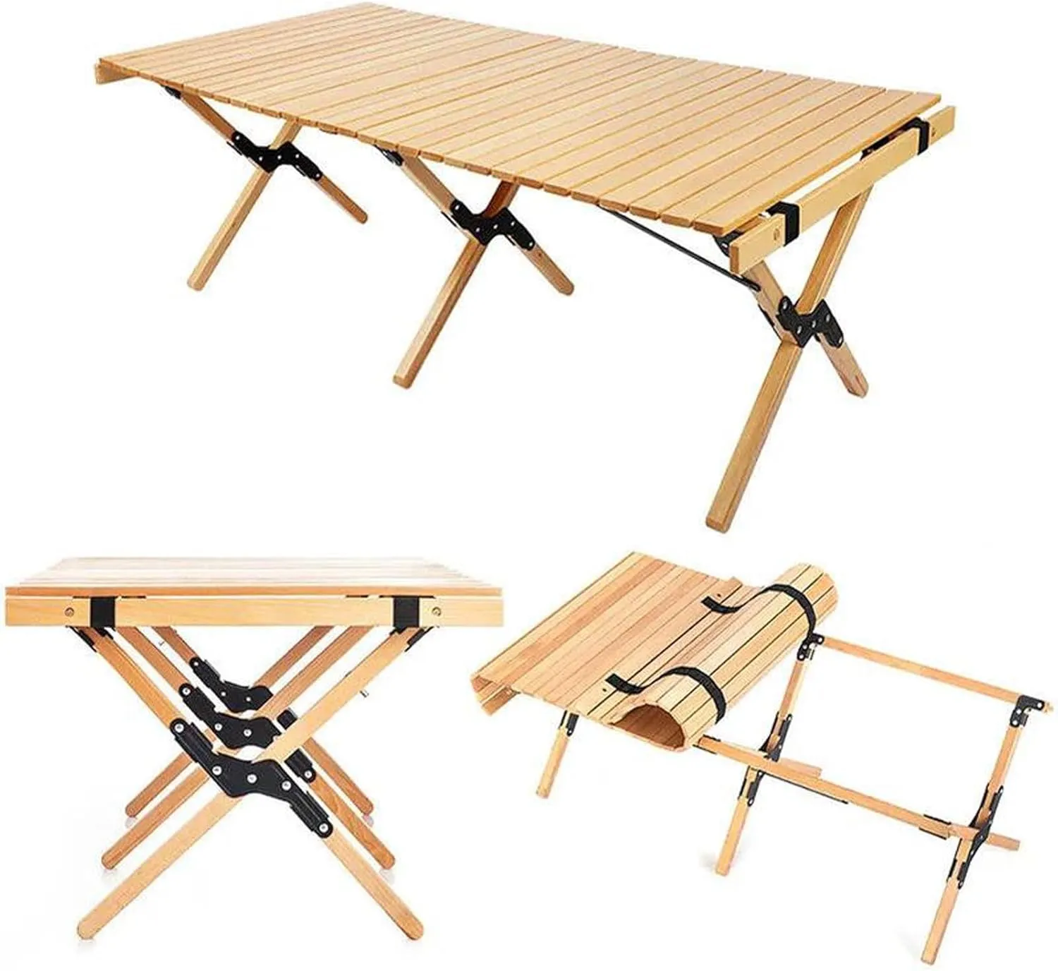 esmen Outdoor Folding Camping Table,Portable Roll Up Folding Table,Beach Table,Camping Picnic Table for Beach,Camping,Picnic,Travel