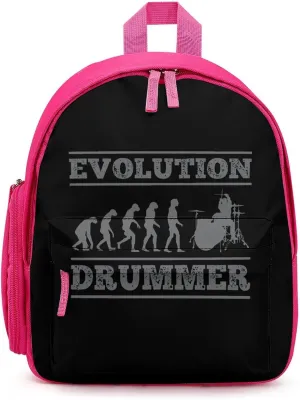 Evolution Drummer Funny Travel Backpack Lightweight Shoulder Bag Casual Daypack for Daily Business for Women Men