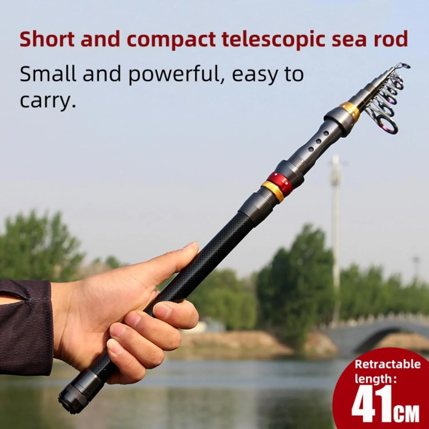 Experience Unmatched Performance with Our Telescopic Fishing Rod - Premium Carbon Fiber Sea Fishing Rod for Bass & Trout in Any Waters