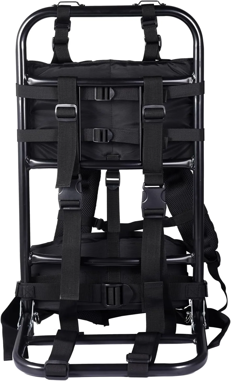 External Aluminum Frame Hiking Backpacks,Frame Pack Hunting with Adjustable Waist Belt and Extension Strap,Framed Backpack Can Load 132Lbs,Pack Frame for Travel,Hiking,Mountaineering,Hunting,Black