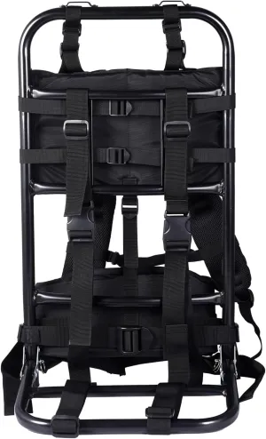 External Aluminum Frame Hiking Backpacks,Frame Pack Hunting with Adjustable Waist Belt and Extension Strap,Framed Backpack Can Load 132Lbs,Pack Frame for Travel,Hiking,Mountaineering,Hunting,Black