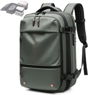 Ezyvac Backpack, Vacuum Seal Travel, Easyvacpac Backpack, 60L Expandable Vaccage Bag Water Resistant (Green, 19.3 * 12.6 * 6 in)