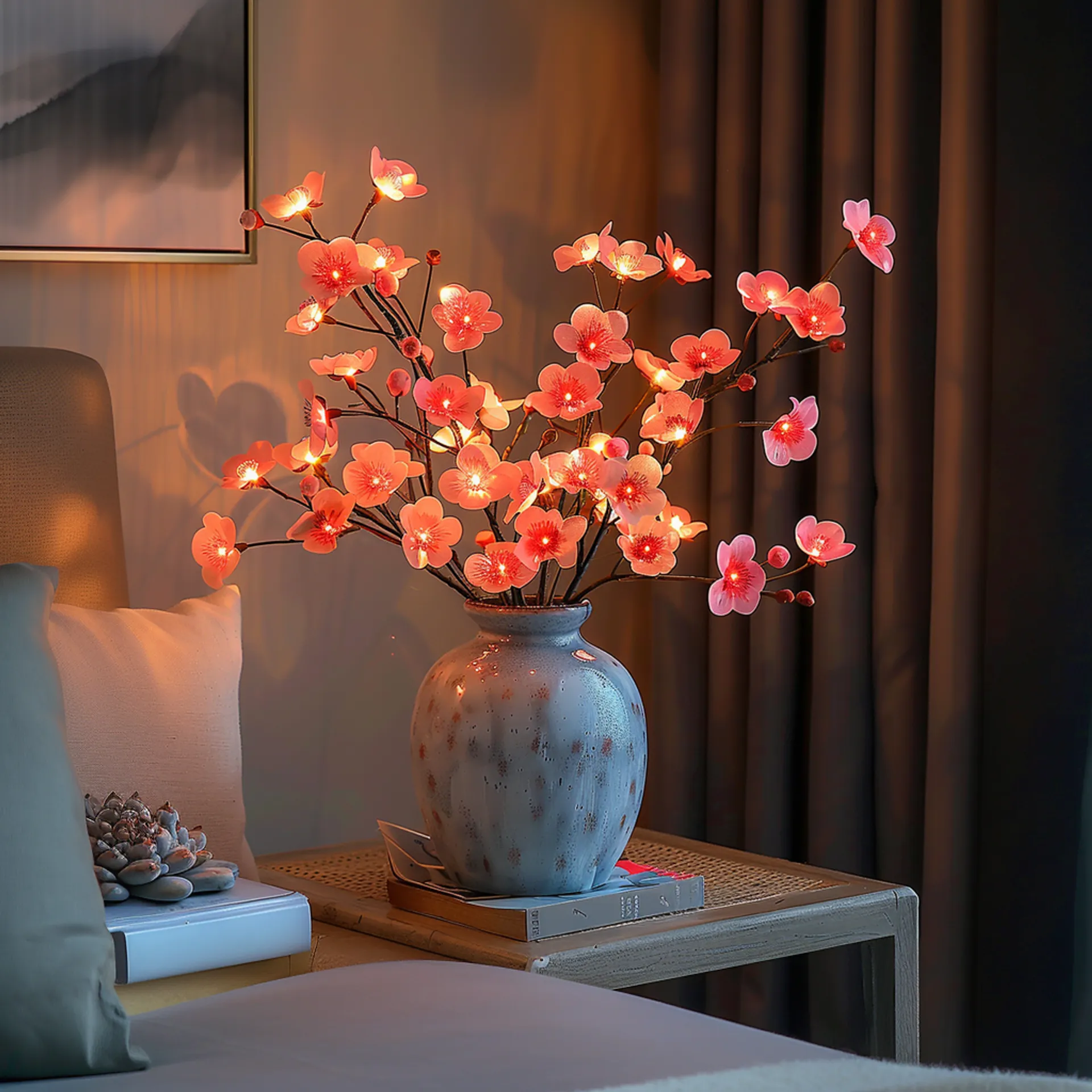 Fairy Light Olive Branch – Warm White LED Decorative Tree Lights (70cm)