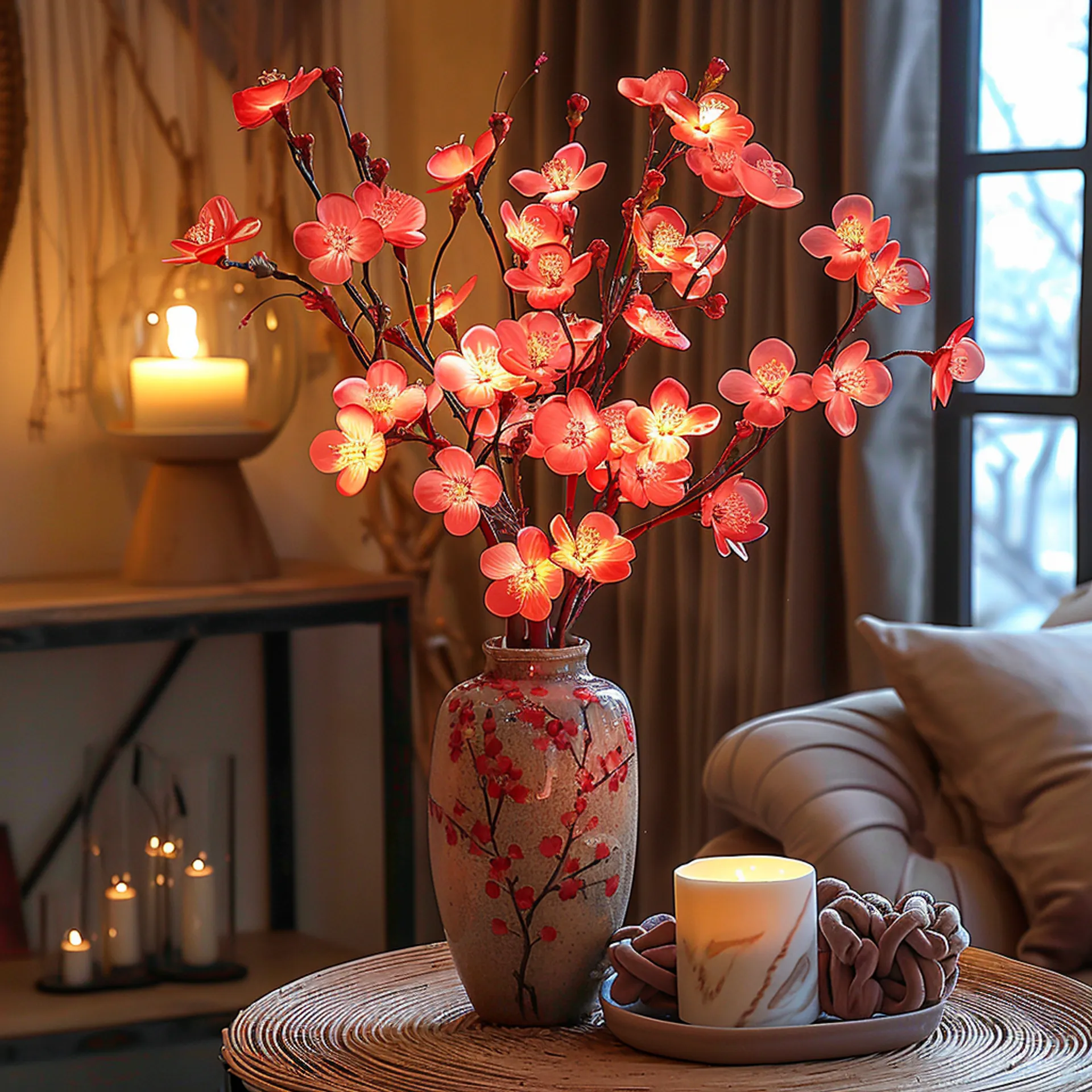 Fairy Light Olive Branch – Warm White LED Decorative Tree Lights (70cm)