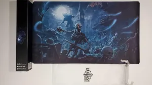 Fantasy North - The Midnight Hour - TCG Trading Card Game Playmat and Mouse Pad - 24 x 14 inches - Perfect for Magic MTG Commander Pokemon Yugioh and Other Card Games