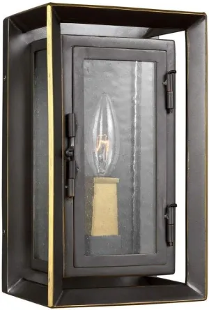 Feiss OL13800ANBZ/PBB One Light Outdoor Wall Lantern, Antique Bronze/Painted Burnished Brass