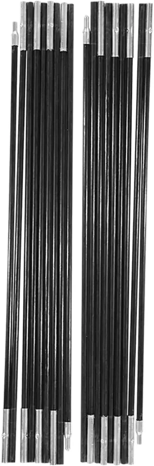 Fiberglass Camping Tent Pole Bars, Awning Rod Fiberglass Tent Pole Outdoor Support Rods Awning Frames Kit Tent Poles Replacement Foldable Support Rod Fiberglass Tent Stakes