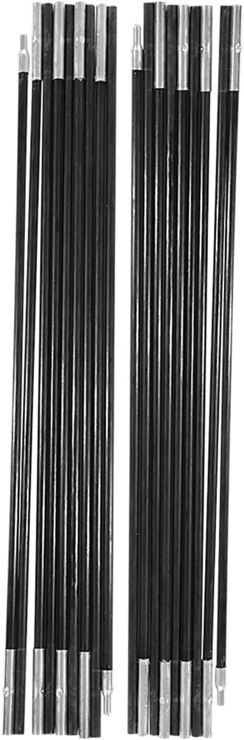 Fiberglass Camping Tent Pole Bars, Awning Rod Fiberglass Tent Pole Outdoor Support Rods Awning Frames Kit Tent Poles Replacement Foldable Support Rod Fiberglass Tent Stakes