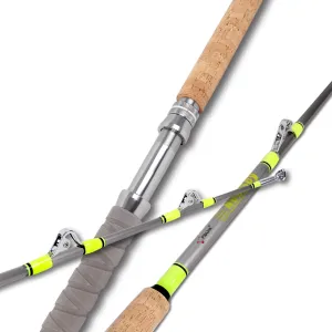 Fiblink 1-Piece Saltwater Offshore Trolling Rod Big Game Rod Conventional Boat Fishing Pole (6' - 1pc - 80-120lbs)