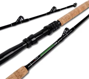 Fiblink Saltwater Offshore Fishing Rod 2 Piece Portable Deep Sea Trolling Rod Conventional Boat Fishing Pole with Cork Grip and Aluminum Butt