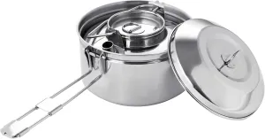 Fire Maple Antarcti S/S Kettle Pot Combo Set | 18-8 Stainless Steel | all Steel Construction | Ideal for Camping Bushcraft Use | Compact Cookware Set