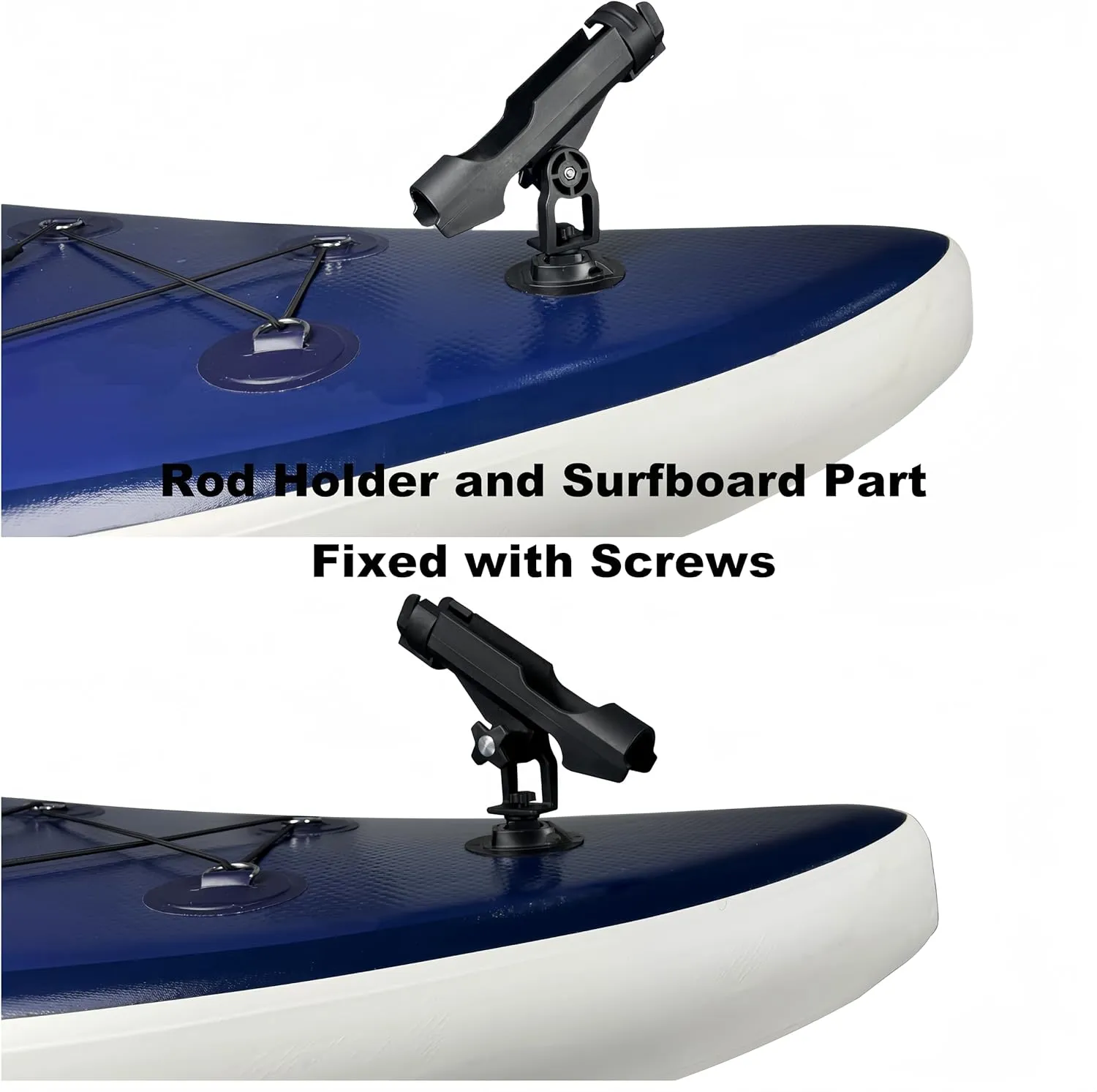 Fishing Boat Rods Holder with Large Clamp Opening 360 Degree Adjustable Fishing Rod Racks Folding Holder