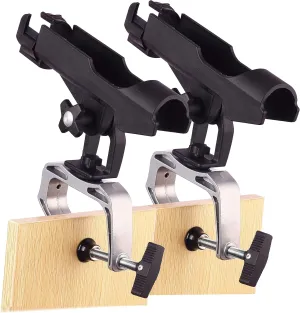 Fishing Boat Rods Holder with Large Clamp Opening 360 Degree Adjustable Fishing Rod Racks Folding Holder