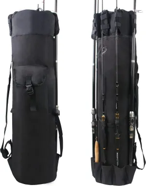 Fishing Pole Rod Holder Bags, Fishing Organizer Case Carrier Reel Pole Storage Bags Waterproof Fishing Gear Organizer Travel Carry Bags