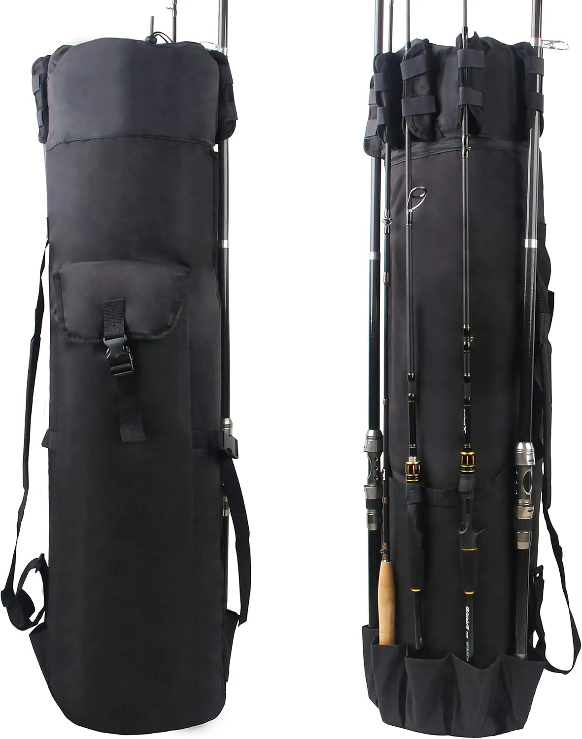 Fishing Pole Rod Holder Bags, Fishing Organizer Case Carrier Reel Pole Storage Bags Waterproof Fishing Gear Organizer Travel Carry Bags
