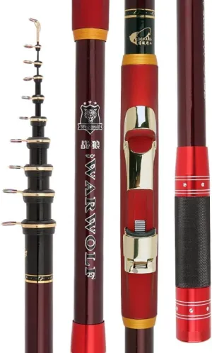 Fishing Pole Telescopic Spinning Casting Rods 3.6m 4.5m 5.4m 6.3m Carbon Fiber Fishing Rods Ultralight Portable Sea Saltwater Freshwater (Size : 6.3m)