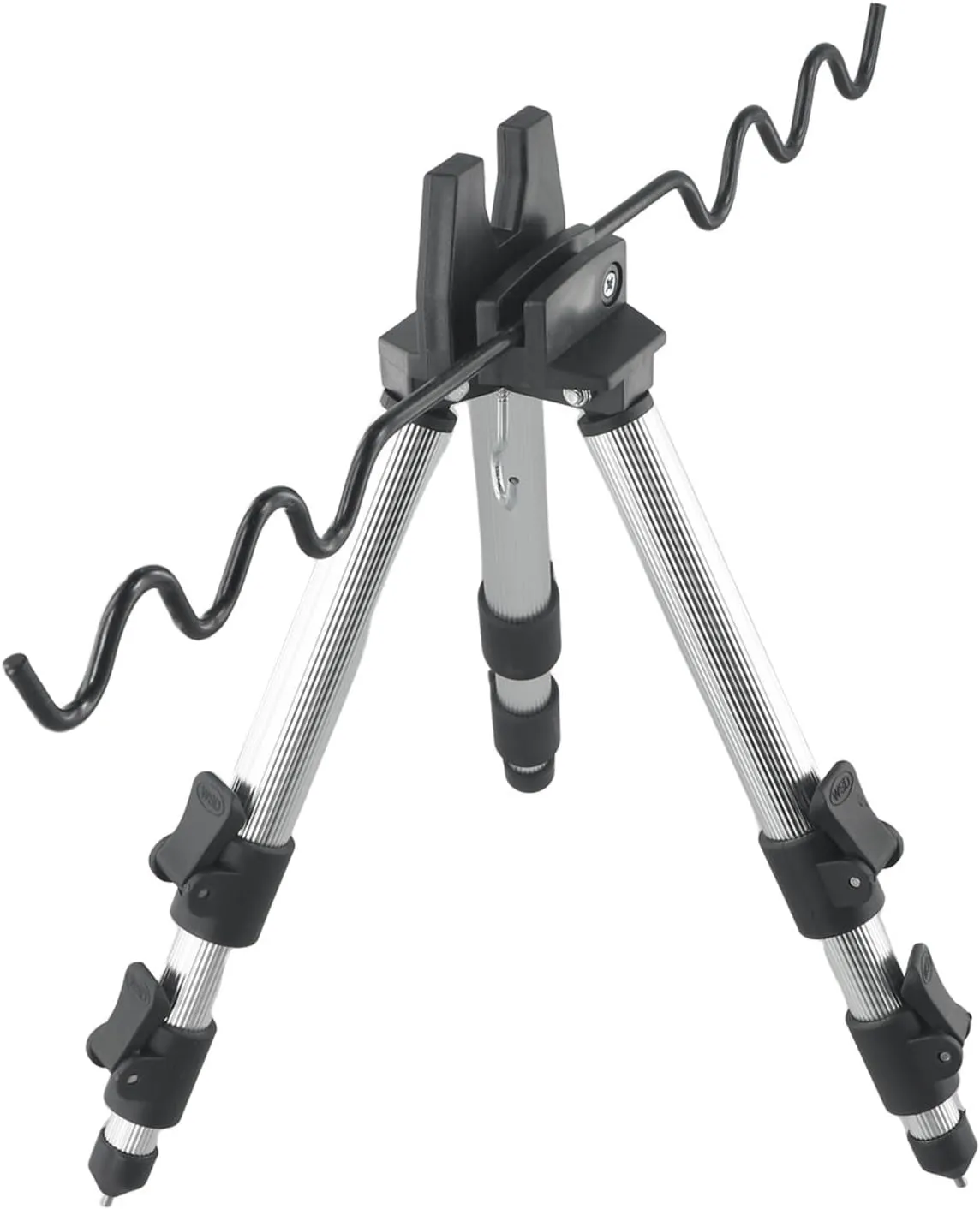 Fishing Pole Tripod Bracket, Adjustable Fishing Pole Stand, Portable Folding Fishing Rod Tripod Stand For Outdoor, Telescopic Tripod Stand For Fishing Poles, Fishing Rod Holder For Ground(A Silver)