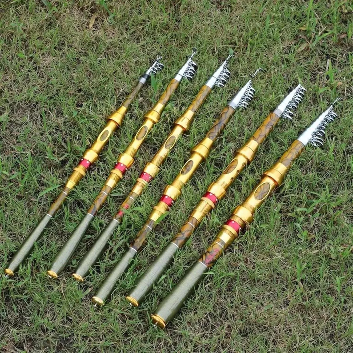 Fishing Rod 1.8-3.6M Telescopic Fishing Rod M Power Carbon Fiber Pole Travel Rod Carp Fishing Tackle Fishing Pole for Sea Saltwater Freshwater
