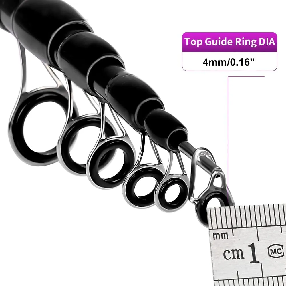 Fishing Rod and Reel Combo - 6.9ft Telescopic Spincast Rod with Left Handed Baitcasting Reel Combos - Sea Saltwater Freshwater Ice Bass Fishing Tackle Set - Fishing Rods Kit