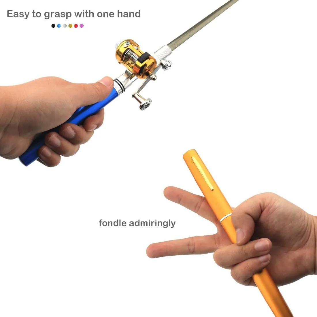 Fishing Rod and Reel Combos Mini Pen Fishing Pole Kit Telescopic Fishing Rod Spinning Reel Combo Kit for Fishing Beginner and Angler