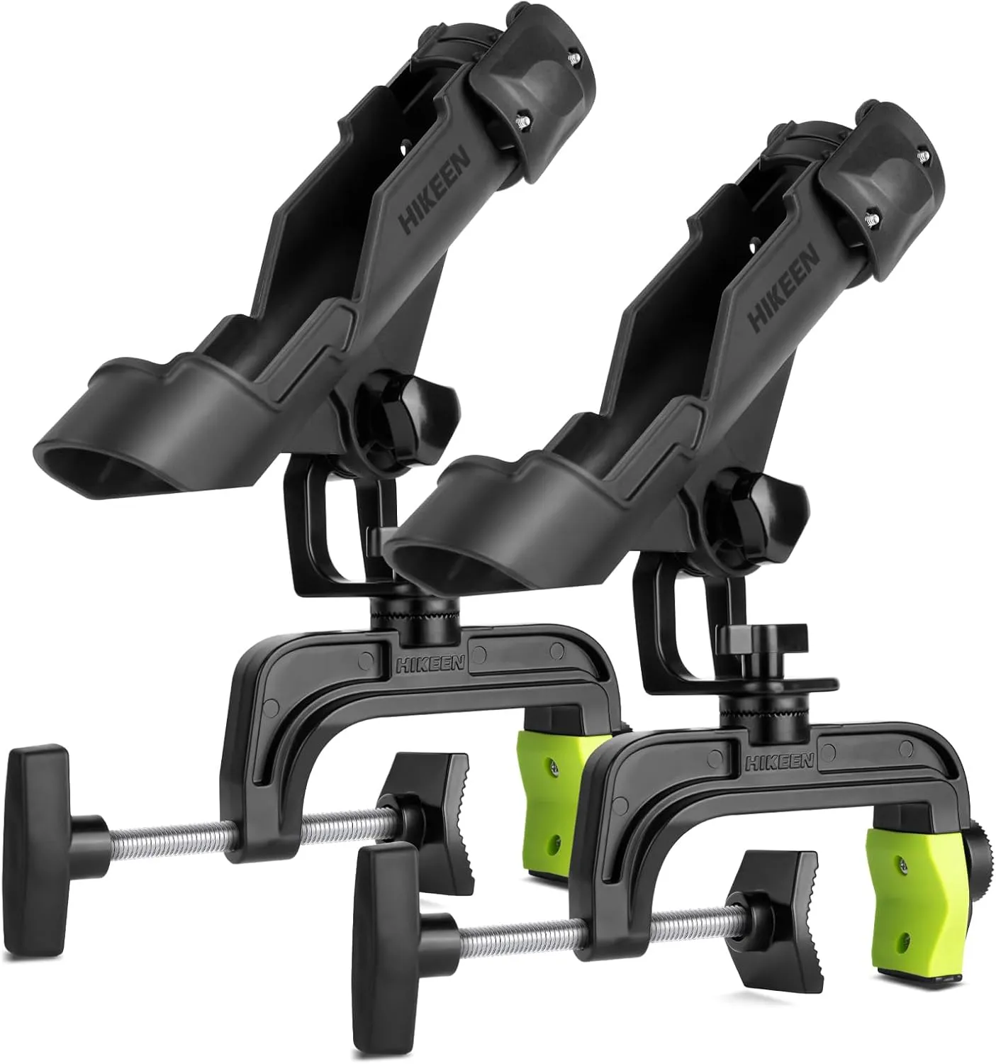 Fishing Rod Holders for Boat, Upgraded Fishing Pole Holders with Enlarge Clamp for Most Rod, Adjustable Fishing Rod Rack Fit Round/Square Tubes