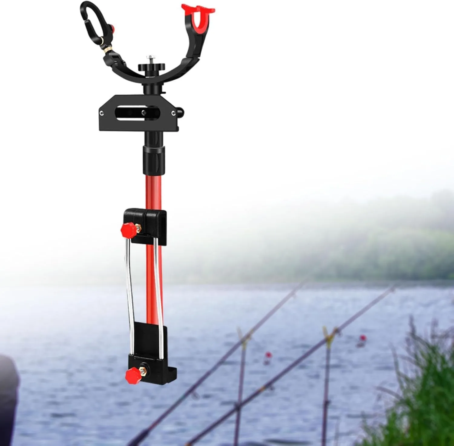 Fishing Rod Stand Fishing Box Accessories Aluminum Alloy Foldable Adjustable Fishing Pole Bracket Fishing Tackle for Yacht
