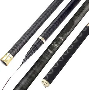 Fishing Rod Telescopic Stream Rod 4.5M/5.4M/6.30M/7.2M/8M/9M/10M Carbon Reservoir Pond Fishing Rod Super Light Hard Fiber Hand Fishing Pole