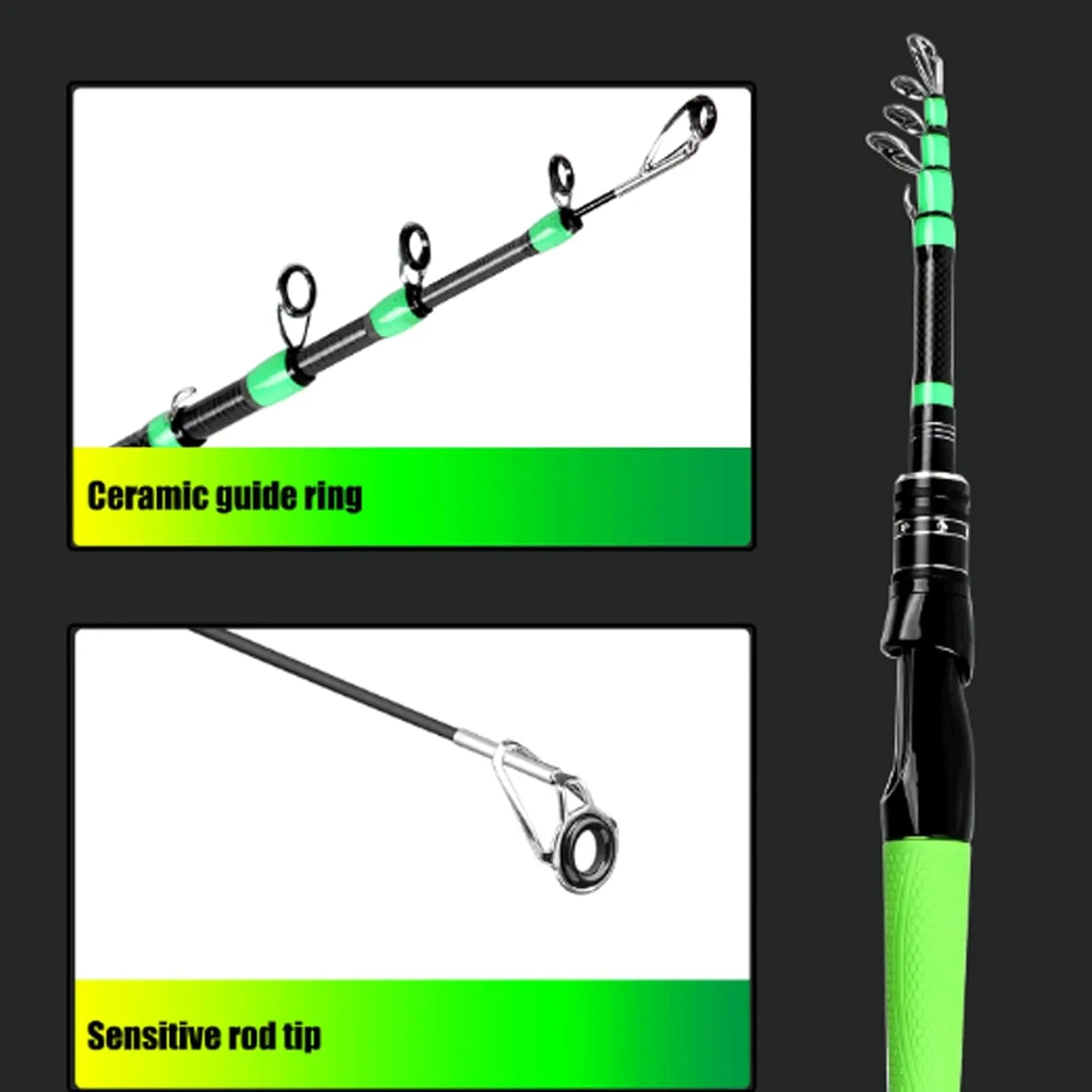Fishing Rods 1.8M/2.1M/2.4M Fishing Rod Carbon Telescopic Spinning Baitcasting Fishing Rod Telescopic Fishing Rod Fishing Accessories