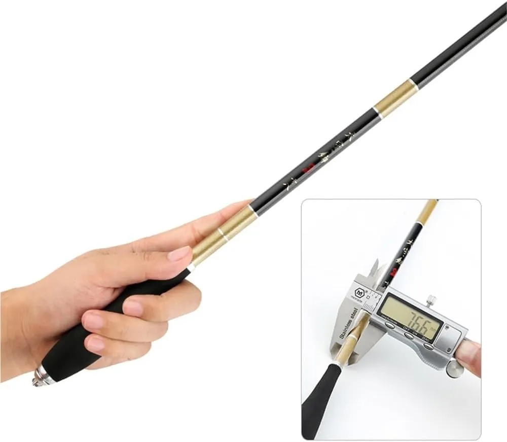 Fishing Rods, Carbon Fiber Telescopic Fishing Rod 3.6M-5.4M Ultra-Light Freshwater Pole Fishing Tackle
