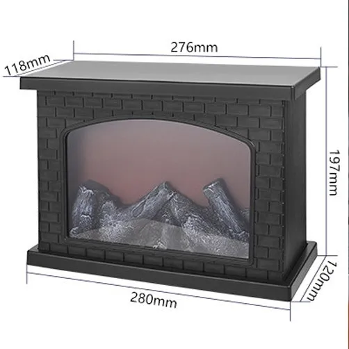 Flameless LED Fireplace Decorative Lantern Lamp