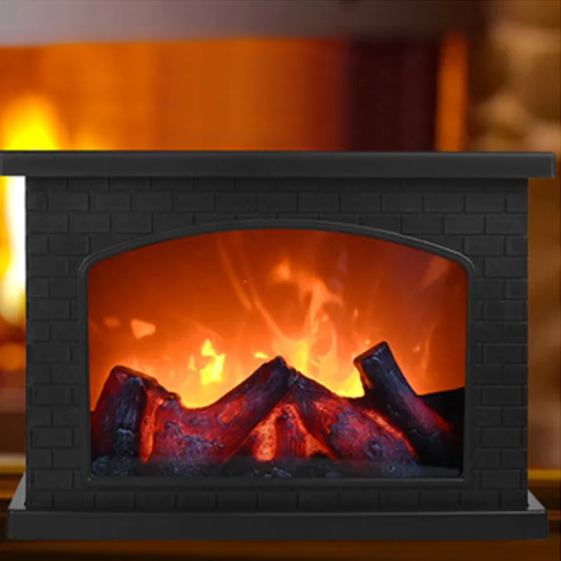 Flameless LED Fireplace Decorative Lantern Lamp