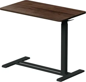 FLEXISPOT Adjustable C Table with Wheels, Mobile Snack Side End Table Sofa Couch Bedside Table Laptop Rolling Cart TV Tray Night Stand for Small Space Side Table(27.6" W x 15.7" D,Rustic Brown)