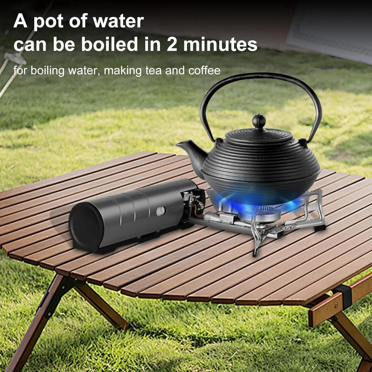 Foldable Camping Stove - 2600w Outdoor Camping Stove, Lightweight Hiking Stove | Foldable Camp Metal Burner, Compact Cook Tool Gadgets Outdoor Camping Burner with Storage Handbag for Camping Bbqs