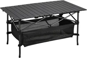 Foldable Camping Table Adjustable Portable Picnic Table Camp Table Indoor Outdoor Aluminum for Picnic, BBQ, Party, Beach,Party