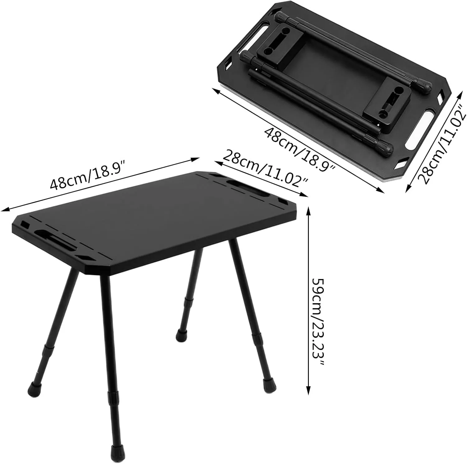 Foldable Camping Tables Aluminum Alloy Lightweight Folding Table Compact Desk for Fishing BBQ